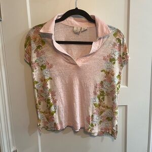 Joie Pink Floral Blouse